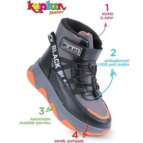 Resim Kaptan Junior Erkek Çocuk Kürklü Traking Bot Postal Bot Kar Botu Soğuğa Dayanıklı Pgme 52260 Turuncu 