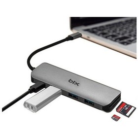 Resim Bix Type-C Usb 3.0 Pd Kart Okuyucu 3 Portlu Çoklayıcı Hub 
