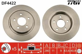 Resim ARKA FREN DISKI AYNA FOCUS II04 11 C-MAX 07 09 VOLVO V50 04 12 C30 06 12 C70 II 05 13 S40 II 04 12 17 JANT - 16 JANT DÜZ 280mm 5 BİJON 