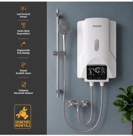 Resim Philips AWH1540/62 Dijital Banyo Şofbeni + Montaj Dahil 