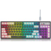 Resim Geeksen Hxsj K96 Rgb Kablosuz Oyun Klavyesi - 13 Aydınlatma Efekti, Uzun Pil Ömrü, Ergonomik Tasarım, 2.4g Bağlantı 