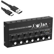 Resim Hfambition Metal 6 Kanal Stereo Mikser - Düşük Gürültü, Gitar/bas/keyboard İçin, Sahne Performansı, Usb Type-c Besleme 10.1" 
