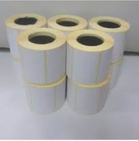 Resim 40x80 Kuşe Barkod Etiket 10 Rulo 5000 Adet 