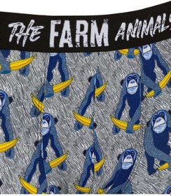 Resim Farm Animals Monkey Banana Bue Desenli Boxer Çok Renkli 