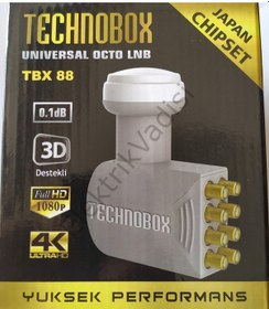 Resim Technobox Lnb 8 Çıkışlı 8Li 4K Uyumlu Tbx88 