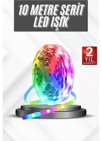 Resim Rgb Şerit Led 10 Metre Led Işık Kumanda İle Kontrol Rgb 