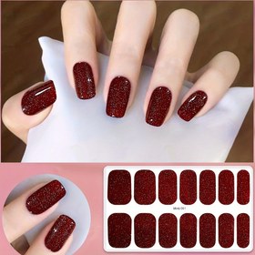 Resim Glitter Full Wrap Tırnak Çıkartmaları, Kadınların İnce Glitter Tırnak Çıkartmaları, Kendinden Yapışkanlı Tam Stick Tırnak Kaplamaları Tırnak Salonu Veya DIY Için Tırnak Cilası Şeritleri 