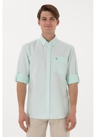Resim U.S. Polo Assn. Erkek Mint Regular Fit Cepli Gömlek 50306340-VR090 