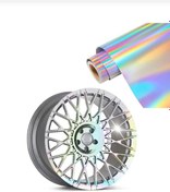 Resim Hologram Gökkuşağı Araç Motosiklet Kaplama Folyosu 50cm X 1 Metre 