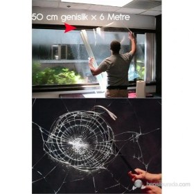 Resim ModaCar GÜVENLİK ŞEFFAF Cam Filmi 50 cm x 6 m (3 Metrekare ) 551324 