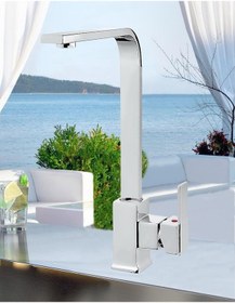 Resim Vilas Trento Bella Yüksek Ağır Gövde Kare Mutfak Eviye Bataryası 