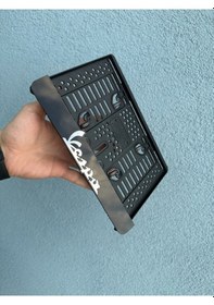 Resim Vespa 3d Kabrtmalı Pleksi Motor Plakalığı 