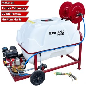 Resim BARTECH PM400 İlaçlama Tankı Tetikli Tabanca 400LT 22 lik Pompa Hortumsuz 