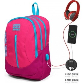 Resim Coral Hıgh Sırt Çanta USB+AUX Soketli 23450 