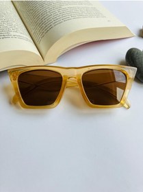 Resim LOOKUP NEW Procyon Unisex Dikdörtgen Bal Kahve Rengi Yeni Sezon Kadın Erkek Güneş Gözlük 