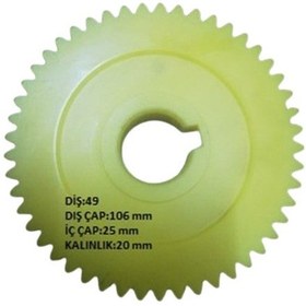 Resim Dişli Et Kıyma Makinası No:32 106x25x20/49 Diş 