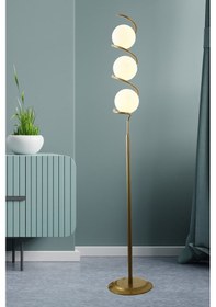 Resim Sarmal 3 Lü Eskitme Lambader-beyaz Camlı Çok Renkli 