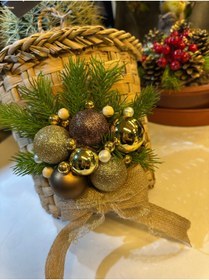 Resim Marrone Gold Toplar Kapı Sepeti Posta Kutusu 