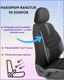 Resim Renault Fluence Araçlara Uyumlu Tam Takım Star B Model Oto Koltuk Kılıfı 