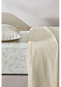 Resim Puffy Elois Tek Kişilik Bambu Pike Takımı - Ekru 