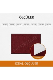Resim Pratixstore Nem Alıcı Toz Tutucu Kapı Önü Paspası | İç & Dış Mekan İş Yeri Giriş Paspası Kaymaz Taban 