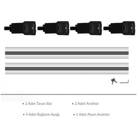 Resim Volkswagen Passat Varıant B9 Sw 2024 2025 Trs-2 Kilitli Sistem Ara Atkı Tavan Barı Siyah 2 Adet 