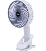 Resim Waldern W2 Usb Kablolu 3 Kademeli Oynar Başlıklı Mini Fan Ergonomik Ev Ofis Için Sessiz Klipsli Vantilatör 