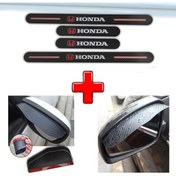 Resim Honda Civic Uyumlu Carbon Kapı Eşiği + Ayna Yağmur Koruyucu (552943729) 