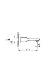 Resim VitrA Suit L A4249126 Ankastre Çıkış Ucu - Bakır 