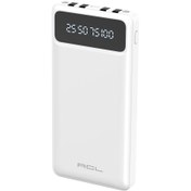 Resim ACL Pw82 10.000mah Pd 2 Led Işık Lcd Gösterge Usb Lightning, Type-c, Mikro Powerbank Beyaz 