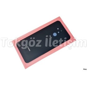 Resim Tkgz - Mate 20 Lite Arka Pil Batarya Kapağı Kamera Lensli Cam Siyah 