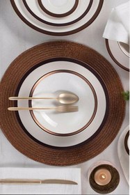 Resim Porland Copper Line 60 Parça 12 Kişilik Yemek Takımı 