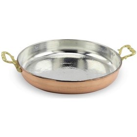 Resim Kulplu Bakır Fırın Tepsisi 37 Cm Bakır 