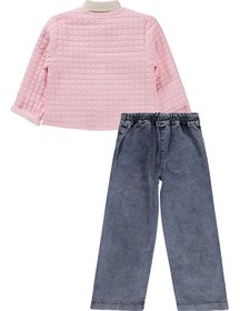 Resim Obelia Kız Çocuk Hırkalı Gömlekli 6-9 Yaş Takım - Pembe - Pembe / 7-8 Yaş 