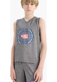Resim Defacto Erkek Çocuk Nba Wordmark V Yaka Atlet E4847a825hsgr210 Gri 