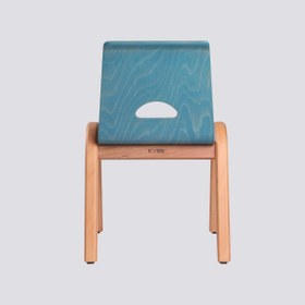 Resim 0.29 Çocuk Sandalyesi Mavi - Naturel / W: 37 H: 55 D: 37 S: 28 