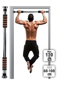 Resim Vanckey Barfiks Demiri Kapı Barı Koridor 60-100cm Koridor Barfiksi Barfix Spor Aleti Demiri Barfiks Çubuğu 