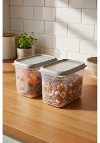 Resim Bernardo Hide Plus 2'li Saklama Kabı 1900 Ml Beyaz Beyaz - Şeffaf 
