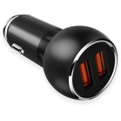 Resim Beatitude Tüm Araç Ve Arabalara Uyumlu Araç Çakmaklık Şarj Aleti Çift Usb Araba Şarz Söketi 