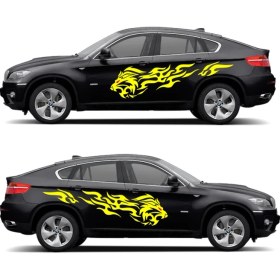 Resim Melek Pazarı Tribal Aslan Oto STICKER-S1380 