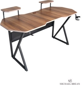 Resim Michael Brean Özel Tasarım Oyuncu Masası 150 Cm Bardaklık Ve Kulaklık Tutucu Hediye 