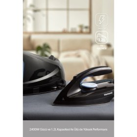 Resim Homend Steamwork 1169H Buhar Kazanlı Ütü Siyah Mavi 