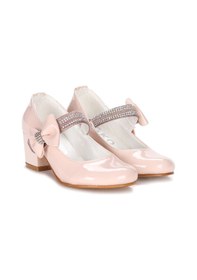 Resim Kiko Kids 752 Rugan Günlük Kız Çocuk 4 Cm Topuklu Babet Ayakkabı Pudra 001 