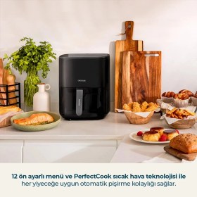 Resim Cecotec Cecofry Fantastik Window 6500 Pencereli Airfryer 6,5L Yağsız Hızlı Fritöz 
