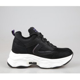 Resim Guja 24K302 Dolgu Topuk Siyah Kadın Sneakers 