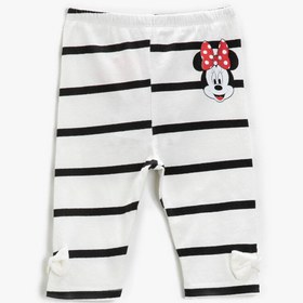 Resim Kız Bebek Mickey Mouse Baskılı Pamuklu Tayt 