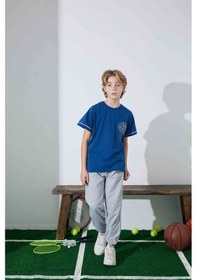 Resim Tarık 6-11 Yaş Erkek Çocuk Pijama Basket 3944210 - Mavi Mavi 