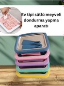Resim Genel Markalar Ev Tipi Spatula'lı Meyveli Sütlü Dondurma Yapma Tavası Aparatı Dondurma tava 
