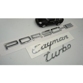 Resim Porsche Cayman Turbo Bagaj 3M 3D ABS Yazı Logo Amblem Seti 