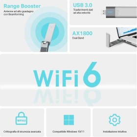 Resim Tp-link Archer Tx20uh, Ax1800 Yüksek Kazançlı Kablosuz Usb Adaptö 